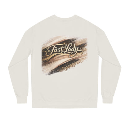 First Lady Crewneck Sweatshirt — Elegant Brushstroke Script Design