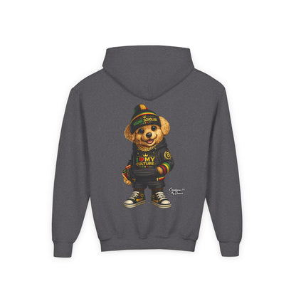 Kids Teddy Bear Hoodie — 'I Love My Culture' Streetwear Youth Sweatshirt