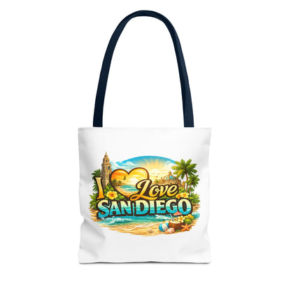 San Diego Tote Bag - "I Love San Diego" Beach City Souvenir