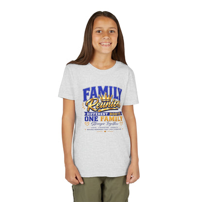 Family Reunion Youth Tee - "Different Roots One Family" Kid's Short Sleeve Shirt