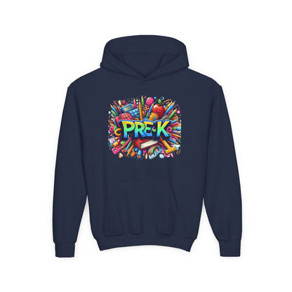 Pre-K Kids Hoodie — Colorful Back-to-School Preschool Sweatshirt
