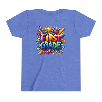First Grade Kids Tee — Colorful Back-to-School Shirt for Boys & Girls