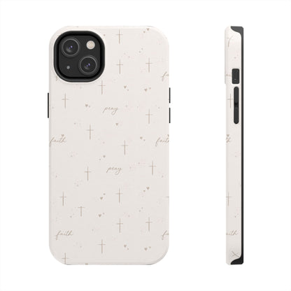 Pray with Faith Phone Case | Christian floral iPhone Case