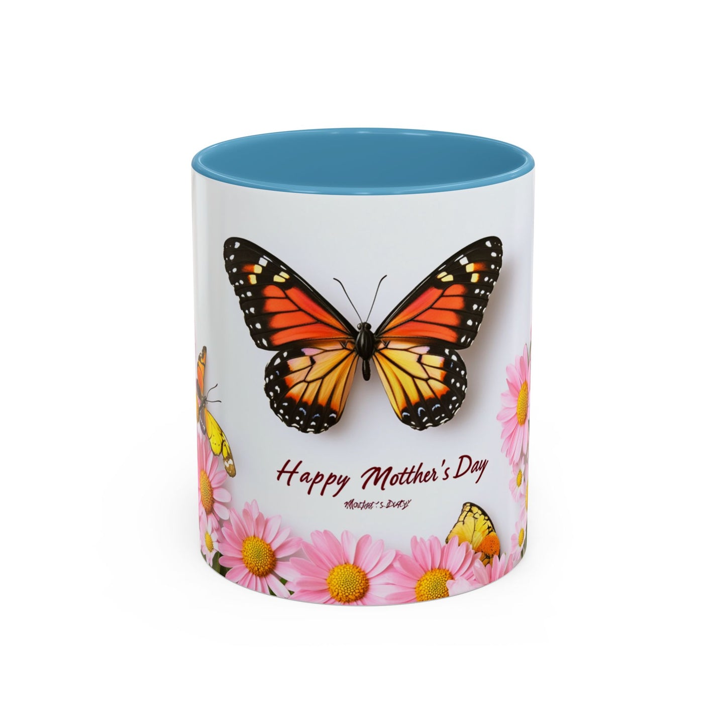 Mother's Day Butterfly Coffee Mug — "Happy Mother's Day" Floral 11/15oz Accent Mug