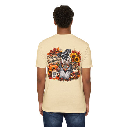 Thanksgiving Schnauzer T-Shirt — Happy Thanksgiving Fall Dog Tee