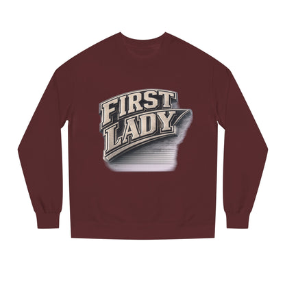 First Lady Graphic Sweatshirt — Vintage Script Crewneck for Women