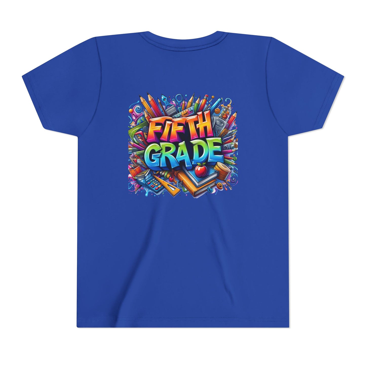 Fifth Grade Kid's Tee - Colorful School Supplies Back to School T-Shirt