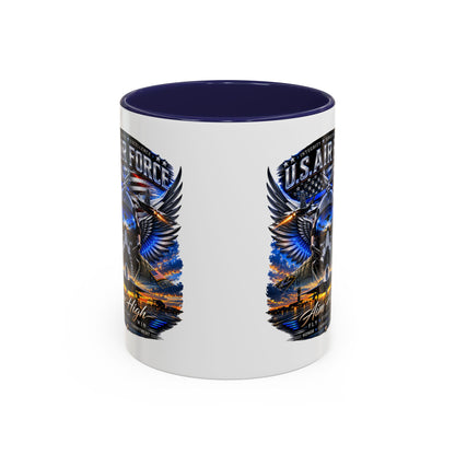 U.S. Air Force Eagle Coffee Mug — "Aim High" Accent 11/15oz