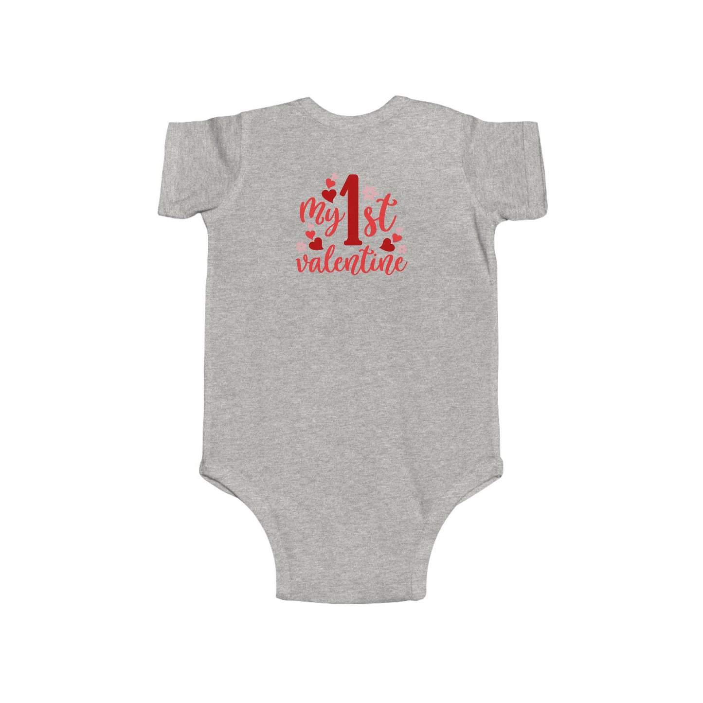 Baby Bodysuit — "My 1st Valentine" Infant Valentine Onesie