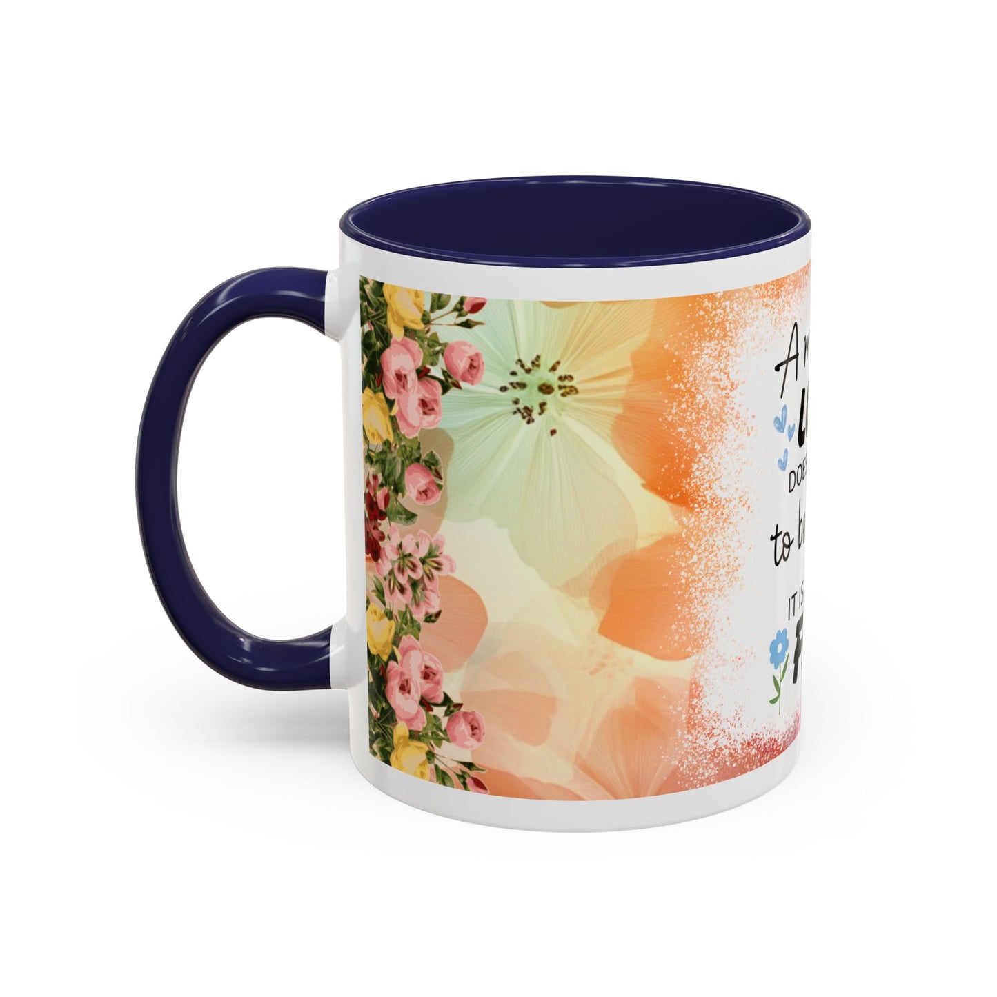 Mother’s Love Accent Coffee Mug – Floral Inspirational Gift (11/15 oz)