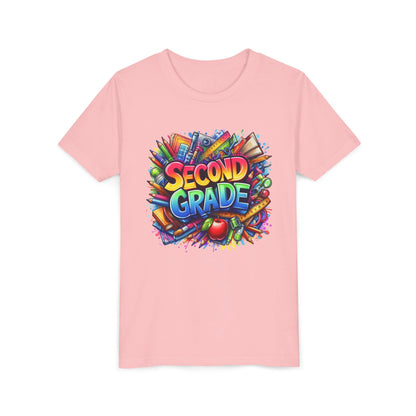 Second Grade Youth Tee — Colorful Back-to-School Kids T-Shirt