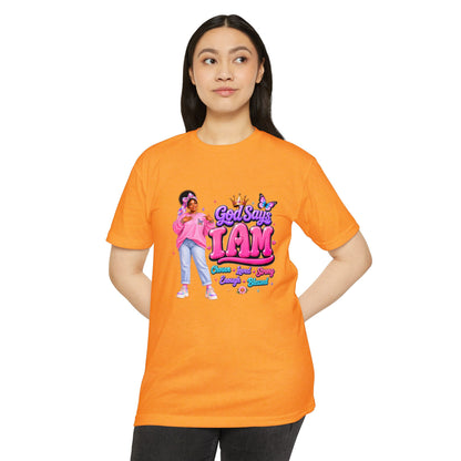 God Says I Am Tee — Inspirational Christian Graphic T-Shirt