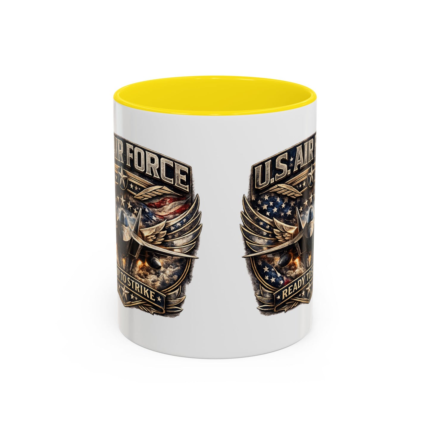 U.S. Air Force Accent Coffee Mug — "Ready to Strike" Military Aviation Gift