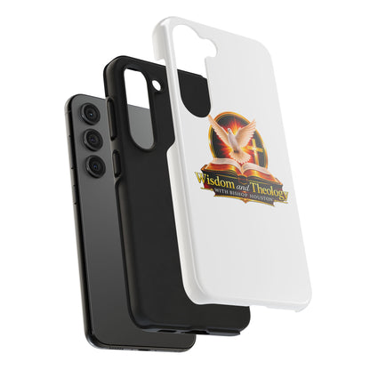 Wisdom and Theology Tough Phone Case — Christian Dove & Cross Design