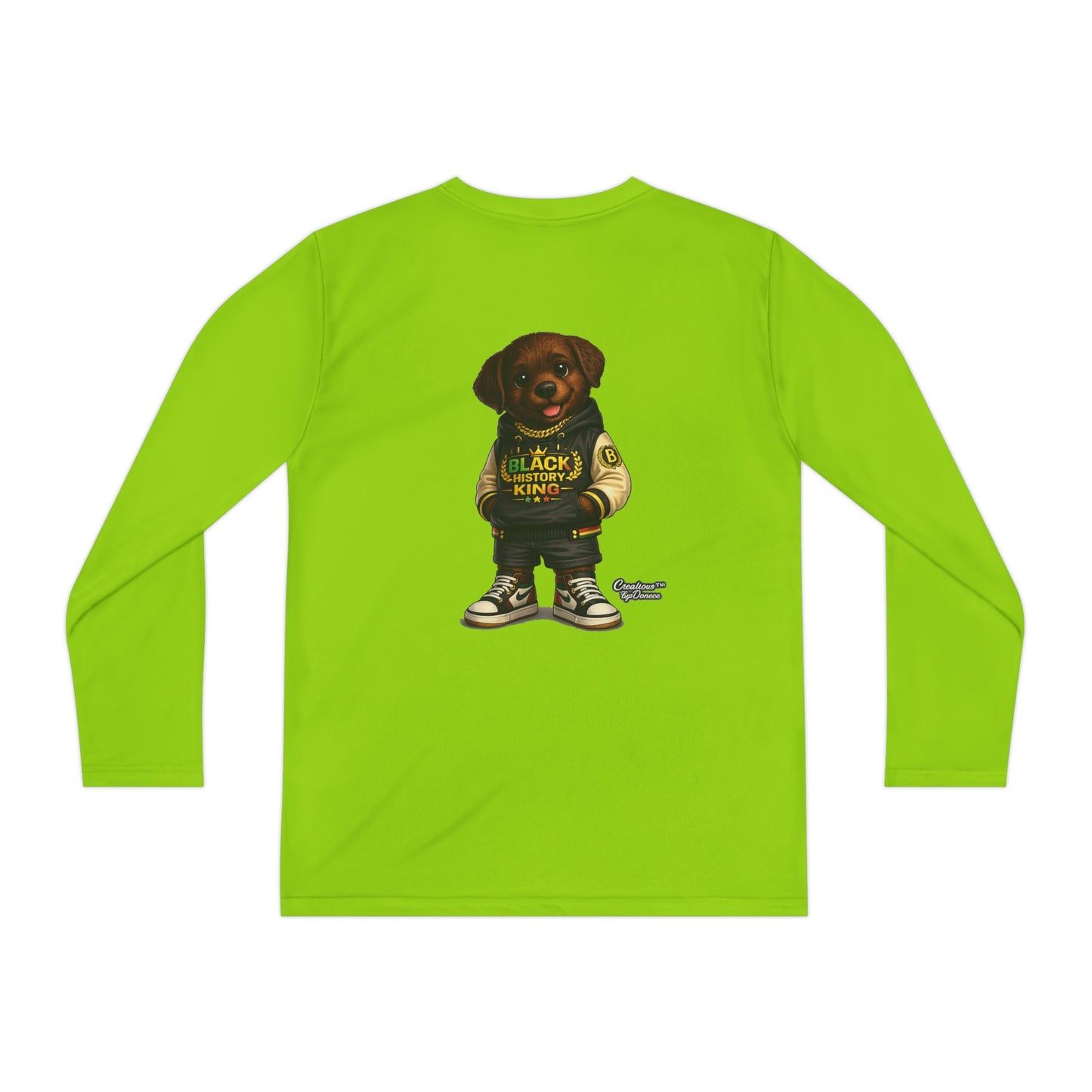 Youth Long Sleeve Tee — 'Lil Black Lab' Cute Puppy Graphic Shirt