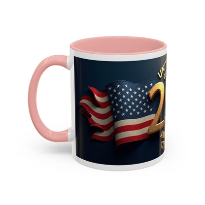 250th Anniversary Coffee Mug — United States of America 1776–2026 Patriotic Accent Mug