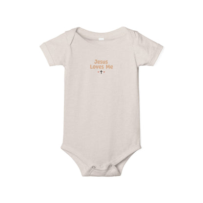 Infant Onesie “Jesus Loves Me” Baby Bodysuit – Christian Newborn Gift