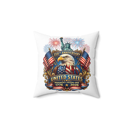 United States 250th Anniversary Eagle Throw Pillow — 1776–2026 Patriotic Decorative Pillow