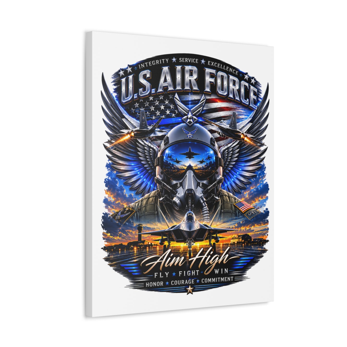 U.S. Air Force 'Aim High' Stretched Canvas - Military Aviation Wall Art