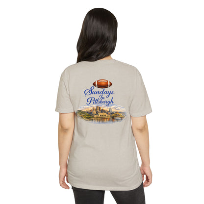 Sundays in Pittsburgh T‑Shirt — Vintage Football City Skyline Tee