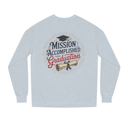 Graduation Sweatshirt "Mission Accomplished" - Grad Cap & Diploma Pullover