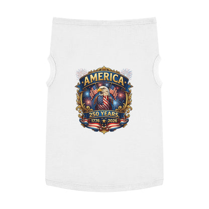 America 250 Pet Tank Top - 1776-2026 Patriotic Eagle & Fireworks