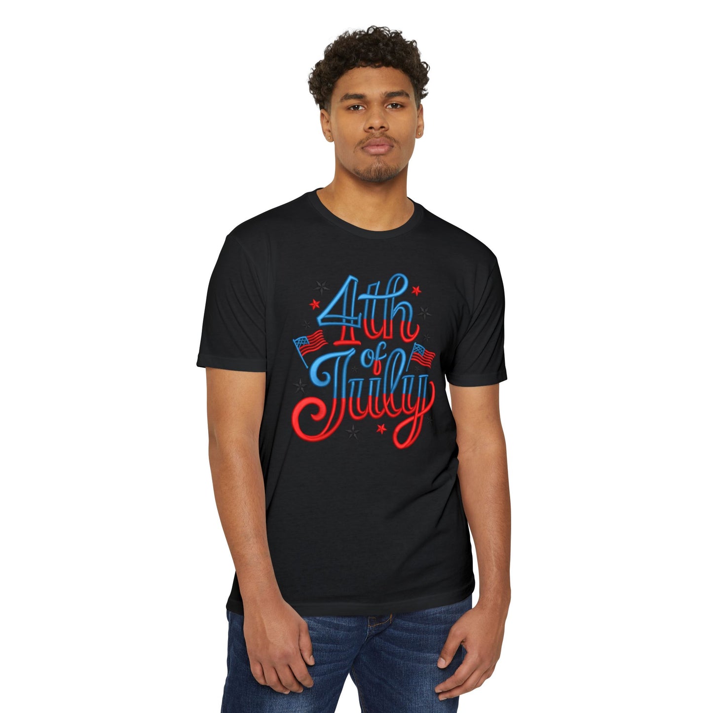 4th of July T-Shirt — Retro Patriotic Stars & Flags Tee