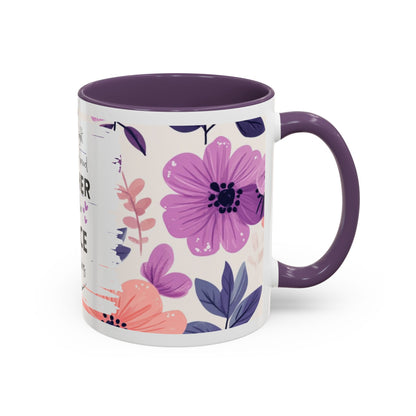 Mother Peace Floral Coffee Mug — "A quiet light, a guiding hand..." Memorial Tribute Mug