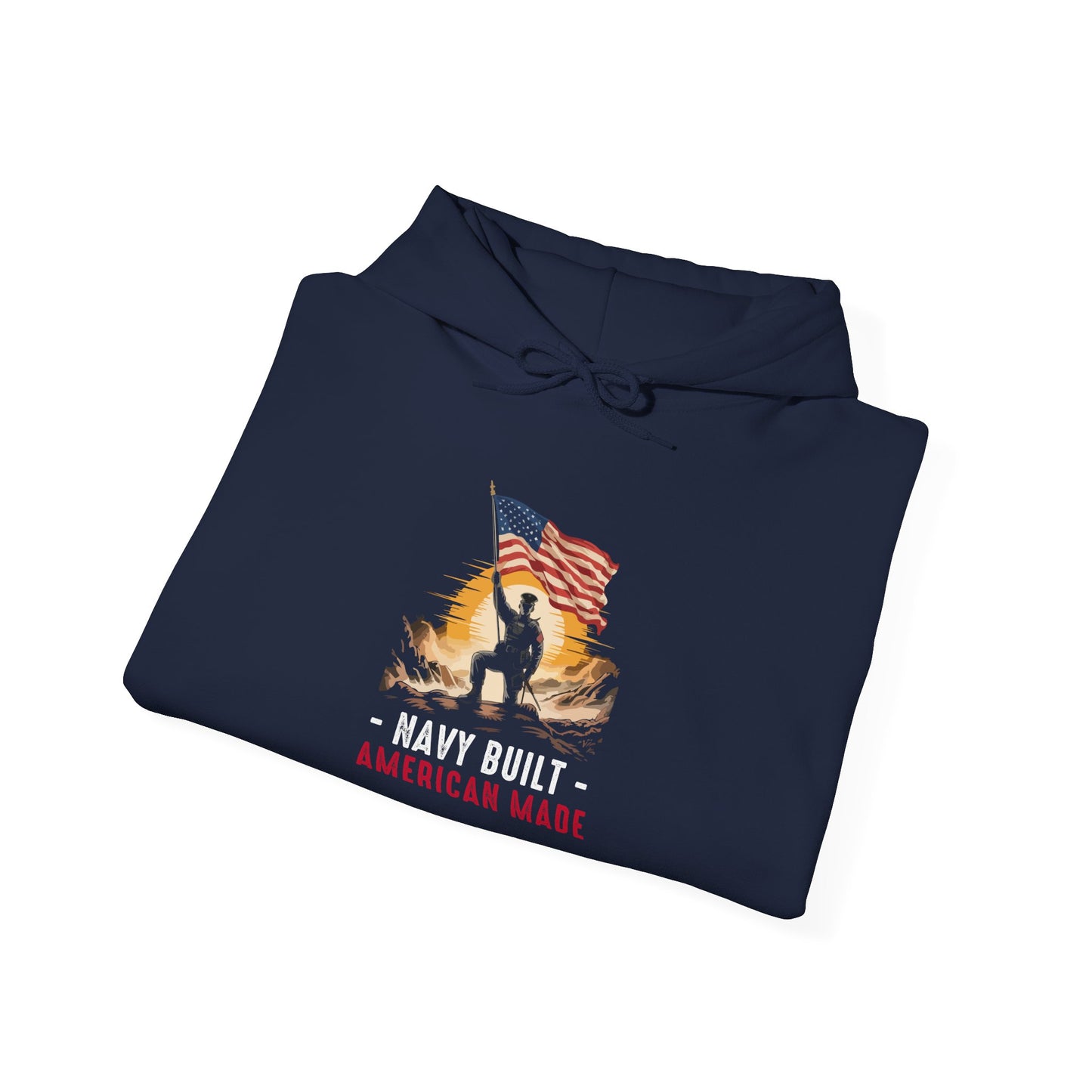 Navy Built American Made Hoodie