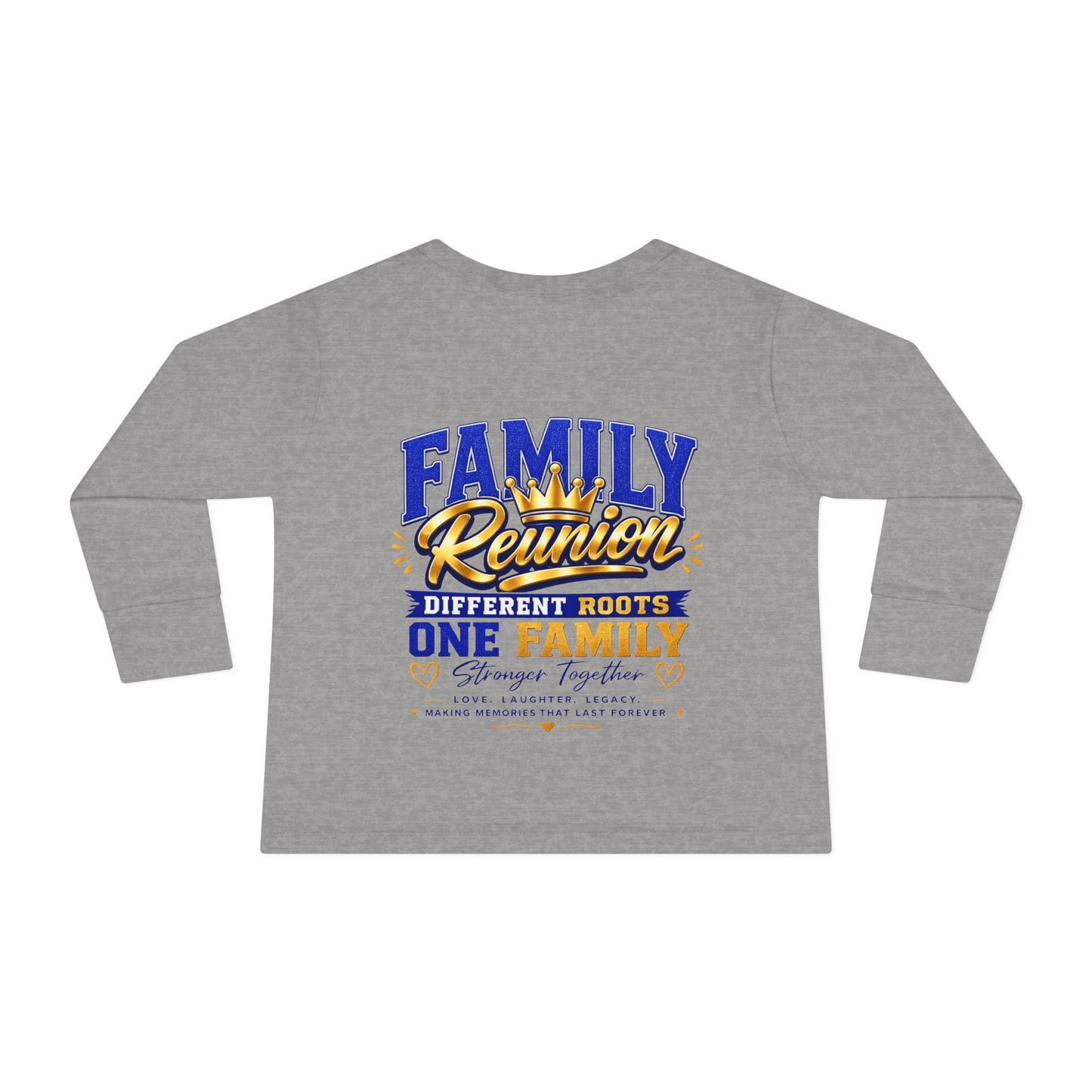 Family Reunion Toddler Long Sleeve Tee — "Different Roots One Family" Kids Shirt