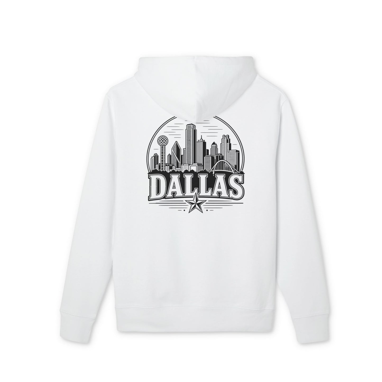 Dallas Skyline Hoodie — Retro Cityscape Pullover