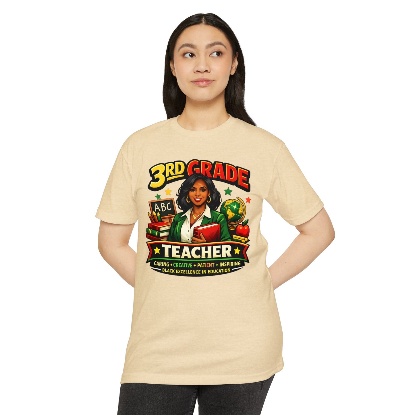 3rd Grade Teacher T‑Shirt – Black Excellence in Education Design
