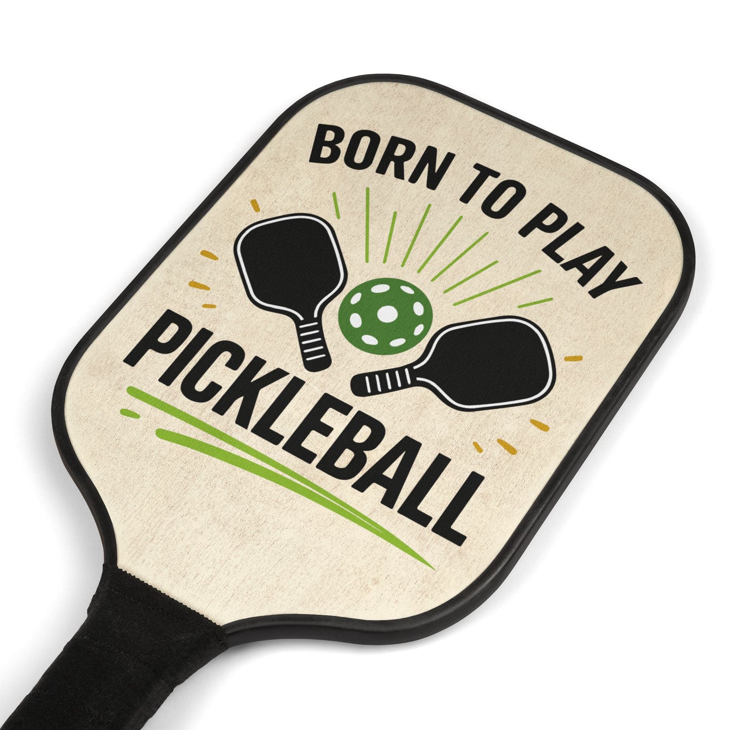 Pickleball Paddle Set — "Born to Play Pickleball" 2-Pack with Balls