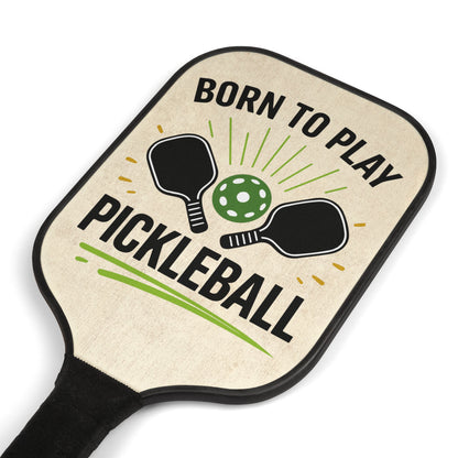 Pickleball Paddle Set — "Born to Play Pickleball" 2-Pack with Balls