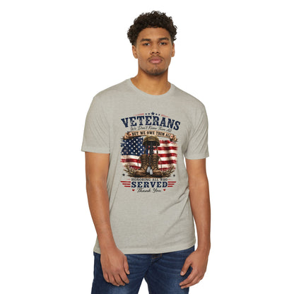 Veterans Tribute T-Shirt – "We Don’t Know Them All But We Owe Them All" Patriotic Memorial Tee
