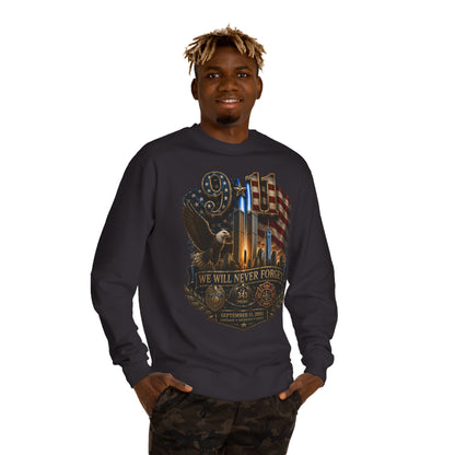 9/11 We Will Never Forget Memorial Sweatshirt
