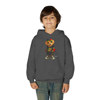 Youth Hoodie — Rasta Bear "Black History Greatness" Kids Pullover