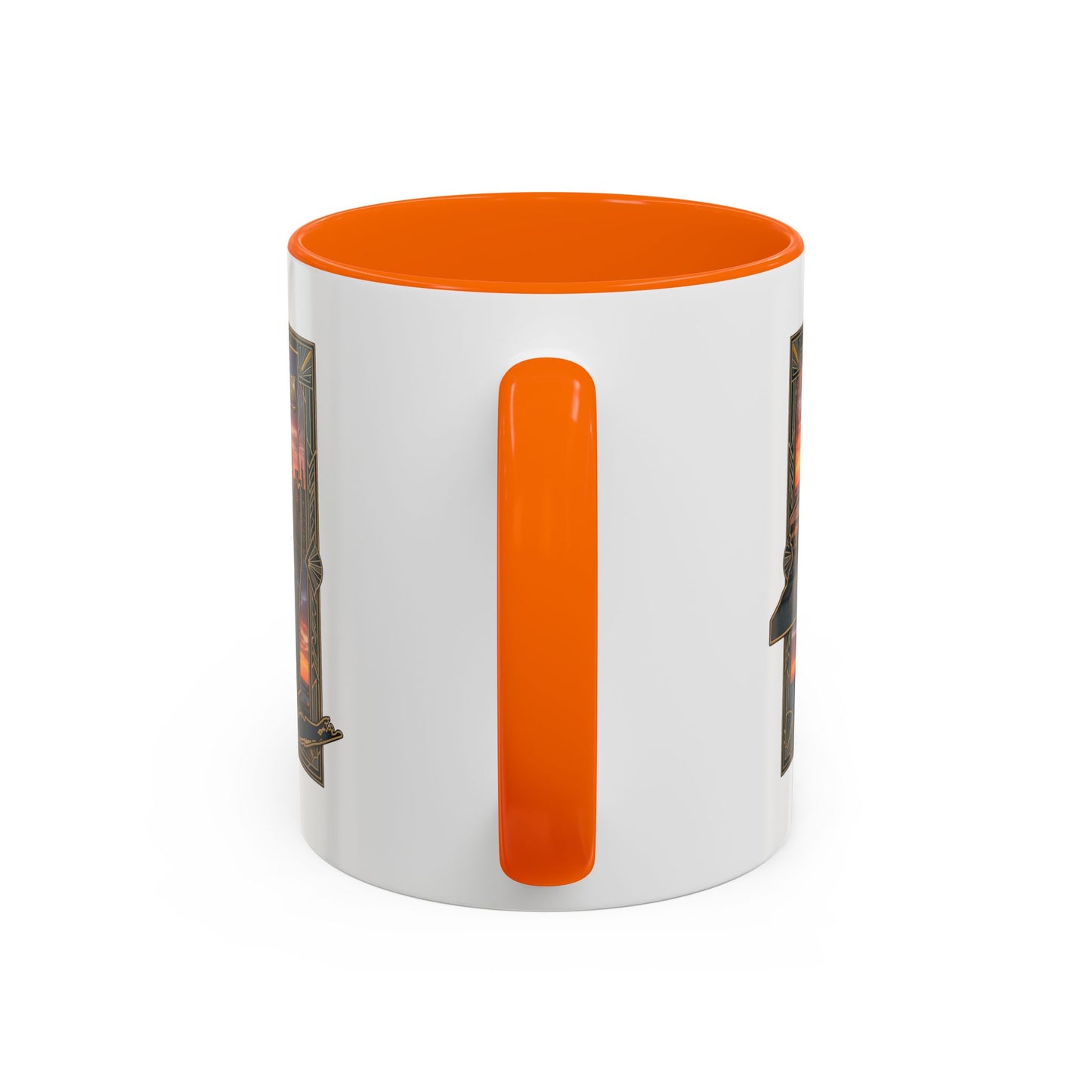 New York Skyline Accent Coffee Mug — Empire State Sunset Scene (11/15oz)