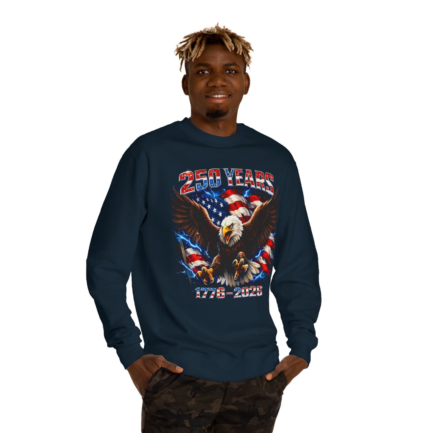 250 Years 1776–2026 Eagle Flag Sweatshirt