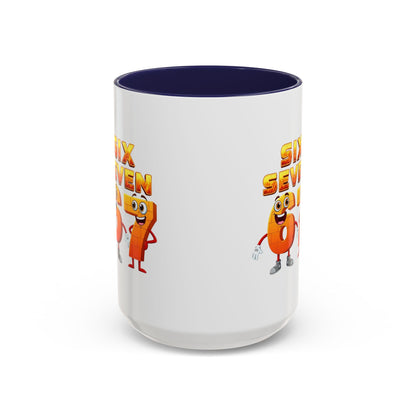 Six Seven Cartoon Number Coffee Mug - Fun Math Teacher Gift (11/15oz)