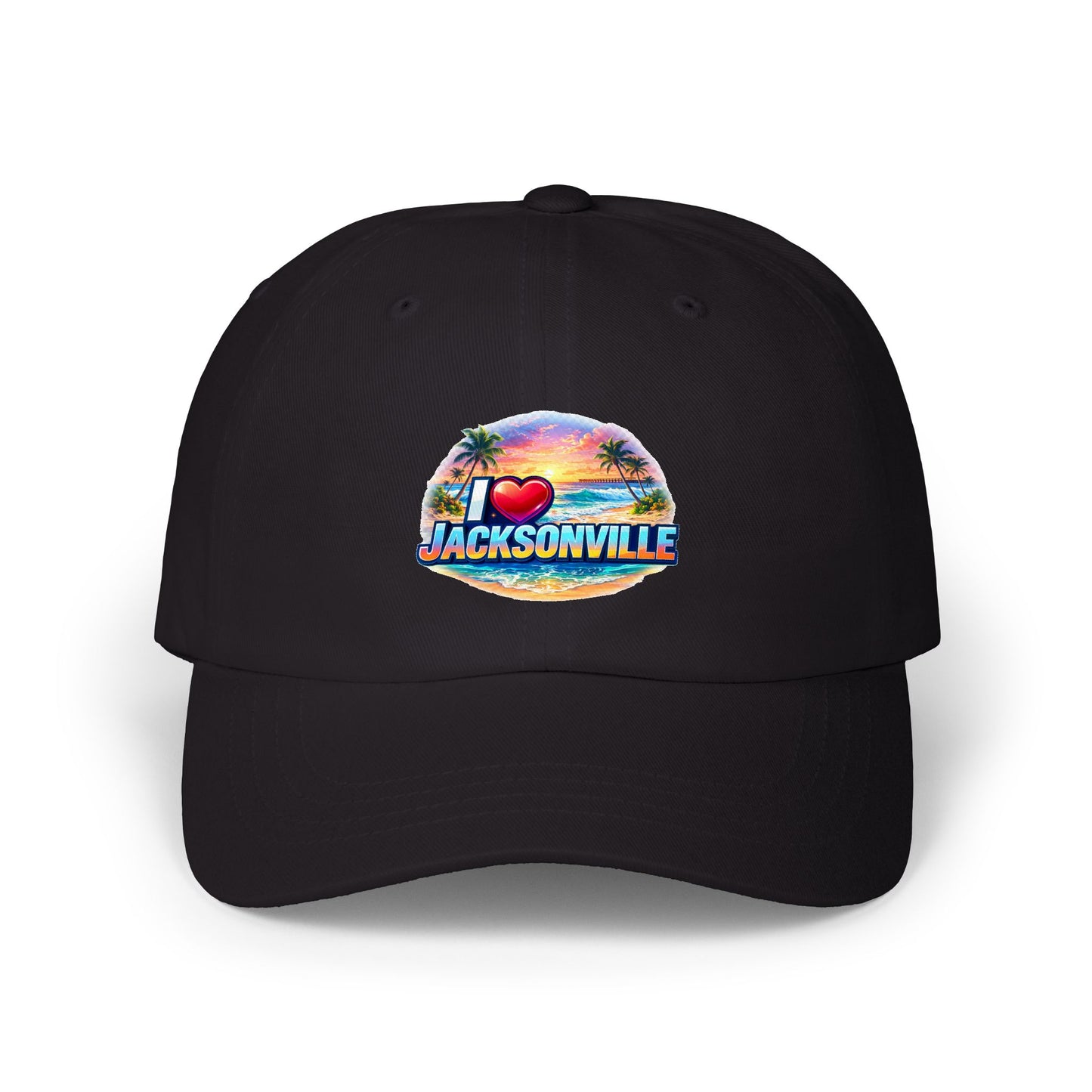 Jacksonville Sunset Dad Cap — I  Jacksonville Embroidered Baseball Hat