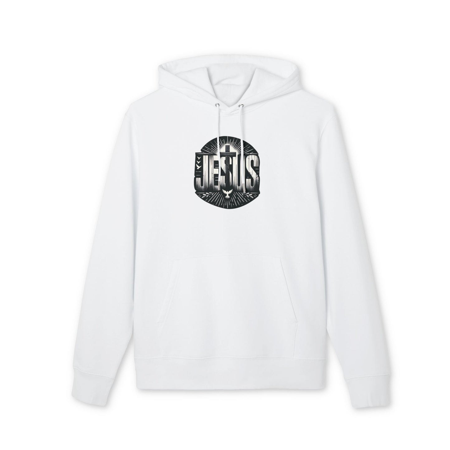 Christian Jesus Graphic Hoodie — Faith Cross & Dove Design