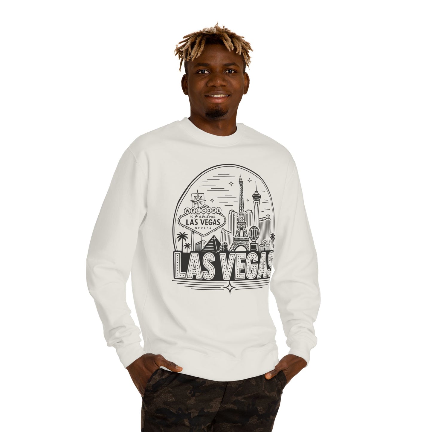 Las Vegas Skyline Sweatshirt — Vintage Casino Travel Crewneck