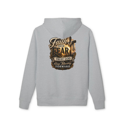 Faith Over Fear Hoodie — "Trust God, Keep Moving Forward" Inspirational Pullover