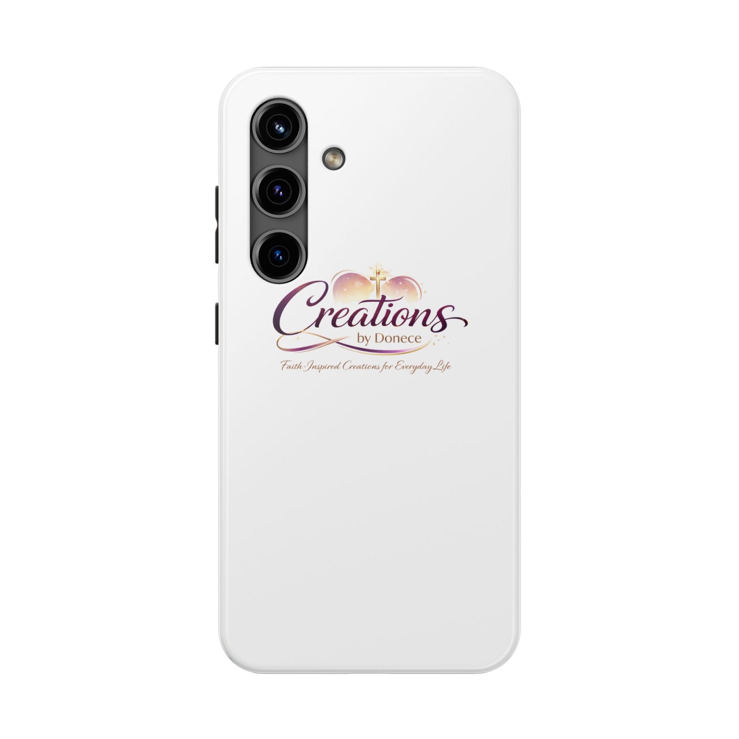Creations by Donece Soft-Touch Tough Phone Case — Faith-Inspired Logo Protective Cover