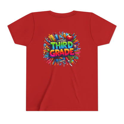Third Grade Kids' T-Shirt – Colorful School Supplies Back-to-School Tee