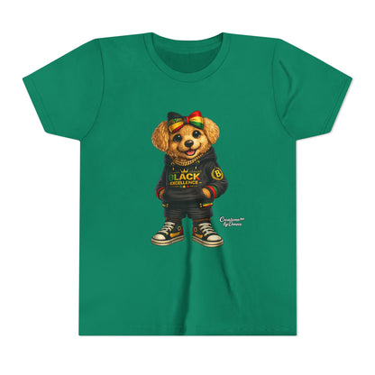 Youth Tee — Rasta Teddy "Black Excellence" Graphic Shirt