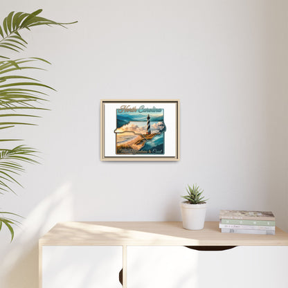 North Carolina Matte Canvas Wall Art — "From Mountains to Coast" Framed Print