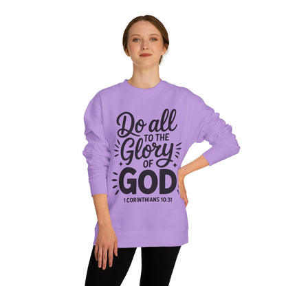 Do All to the Glory of God Sweatshirt — 1 Corinthians 10:31 Christian Crewneck