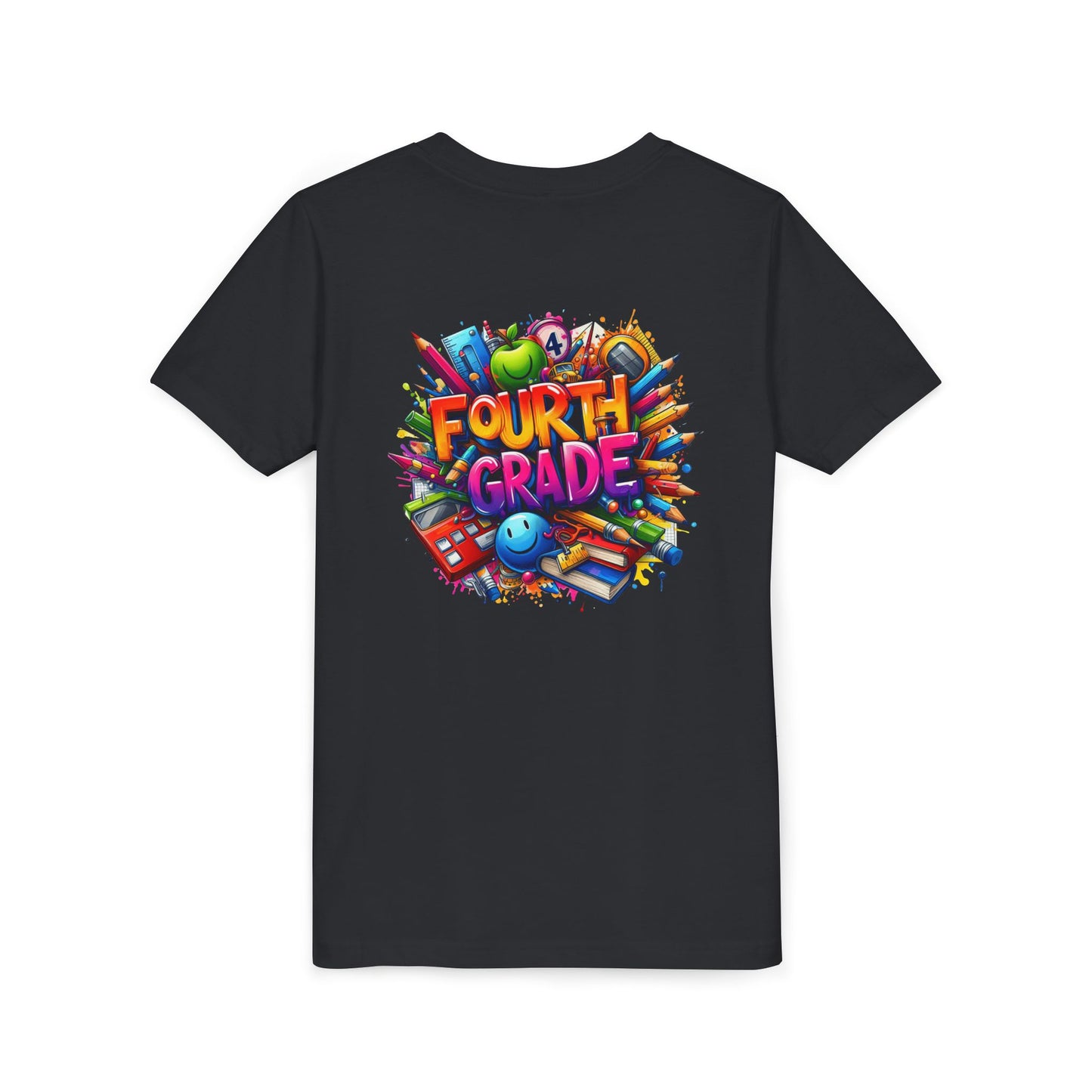 Fourth Grade Youth T‑Shirt – Colorful School Supplies Back to School Tee